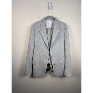 State and Liberty Athletic Fit Stretch Suit Light Grey Blazer 44 Pant 40x31